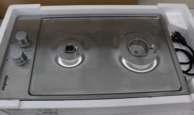 SALE OUT. Simfer H3.200.VGRIM Hob, Gas, Width 30 cm, 2 cooking zones, Mechanical control, Inox | Simfer | Hob | H3.200.VGRIM | Gas | Number of burners/cooking zones 2 | Rotary knobs | Stainless steel | DEMO
