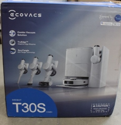 SALE OUT. Ecovacs DEEBOT T30S COMBO Vacuum cleaner,Robot+Handheld,Wet&Dry,Robot operating time 220 min,Dust bin 0,3 L,5200mAh,White+Auto-emp | Ecovacs | Vacuum cleaner | DEEBOT T30S COMBO | Wet&Dry | Li-ion | 5200 mAh | Dust capacity 3 L | 11000 Pa | Whit