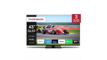 TV Set|THOMSON|43"|4K/Smart|QLED|3840x2160|Wireless LAN|Bluetooth|Google TV|Black|43QG7C14