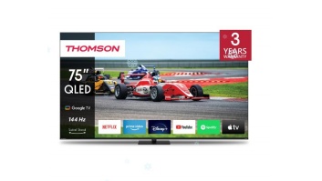 TV Set|THOMSON|75"|4K/Smart|QLED|3840x2160|Wireless LAN|Bluetooth|Google TV|Black|75QG7C14