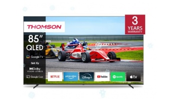 TV Set|THOMSON|85"|4K/Smart|QLED|3840x2160|Wireless LAN|Bluetooth|Google TV|Black|85QG7S14