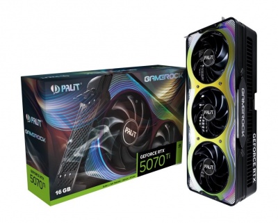 Graphics Card|PALIT|NVIDIA GeForce RTX 5070 Ti|16 GB|GDDR7|256 bit|PCIE 5.0 16x|GPU 2295 MHz|Triple slot Fansink|1xHDMI|3xDisplayPort|NE7507T019T2-GB2030G