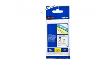 Brother | TZe-211 Laminated Tape | Black on White | TZe | 8 m | 6 cm