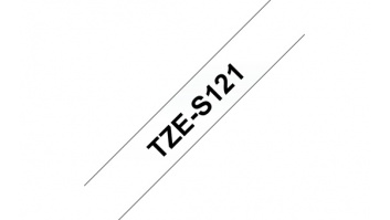 Brother | TZe-S121 Strong Adhesive Laminated Tape | Black on Clear | TZe | 8 m | 9 cm