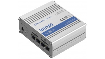 Rugged Industrial LTE-A Cat6 Router | RUTX09 | No Wi-Fi | 10/100/1000 Mbit/s | Ethernet LAN (RJ-45) ports 4 | Mesh Support No | MU-MiMO No | 2G/3G/4G