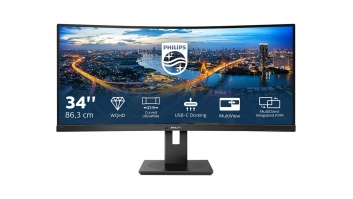 Philips | B Line | 346B1C/00 | 34 " | VA | WQHD | 21:9 | 100 Hz | 5 ms | 3440 x 1440 | 300 cd/m² | HDMI ports quantity 1 | Black | Warranty 36 month(s)