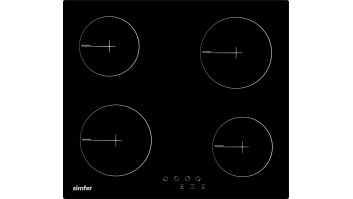 Simfer | Hob | H6.040.DECSP | Vitroceramic | Number of burners/cooking zones 4 | Touch | Black