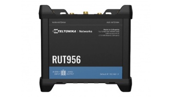 Industrial Router | RUT956 | 802.11n | 10/100 Mbit/s | Ethernet LAN (RJ-45) ports 4 | Mesh Support No | MU-MiMO No | 2G/3G/4G | Antenna type 2 x SMA for LTE, 2 x RP-SMA for WiFi, 1 x SMA for GNSS | 1x USB 2.0