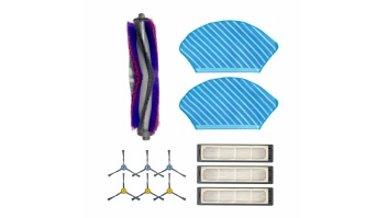 Midea Spare Parts Kit: Side Brush×6pcs, Main Brush×1pc, HEPA Filter×3pcs, Mopping Cloth×2pcs for M7 | Midea