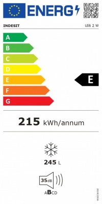 INDESIT | Freezer | UI6 2 W | Energy efficiency class E | Upright | Free standing | Height 167 cm | Total net capacity 245 L | White
