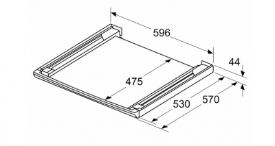 Bosch Stacking kit with pull-out shelf | WTZ27500