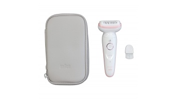 Braun Epilator | SES9000 Silk-epil 9 SkinSpa | Operating time (max) 50 min | Number of power levels 2 | Wet & Dry | White/Pink