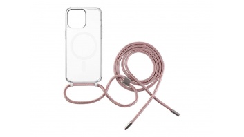 Fixed | MagPure Neck | Back Cover with Lanyard | Apple | iPhone 16 | TPU | Clear, Pink