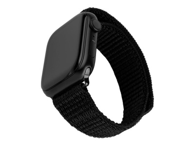 Fixed | Sporty Strap for Apple Watch 42/44/45mm | 160-210 mm | Black | Nylon