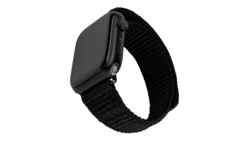 Fixed | Sporty Strap for Apple Watch 42/44/45mm | 160-210 mm | Black | Nylon
