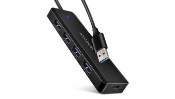 AXAGON Travel four-port USB-A 5Gbps hub | HUE-C1A