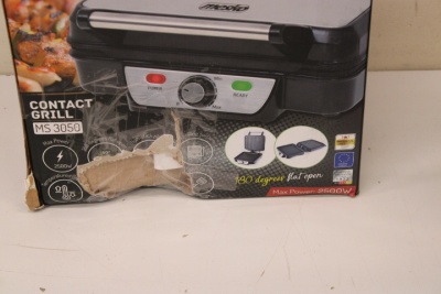 SALE OUT. Mesko MS 3050 Grill, Contact, Power 1800 W, Black/Stainless steel | Mesko | Grill | MS 3050 | Contact grill | 1800 W | Black/Stainless steel | DAMAGED PACKAGING, MISSING SPATULA