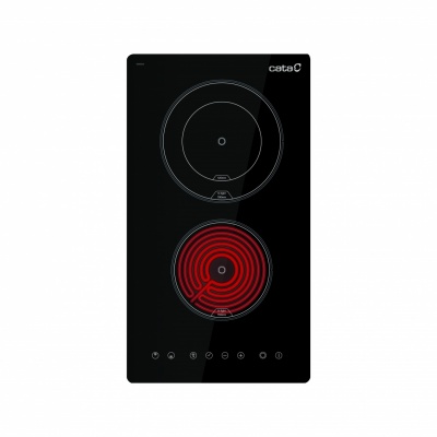 Cata TD 3002 BK Hob, Vitroceramic, Width 52 cm, 2 cooking zones, Touch control, Black | CATA
