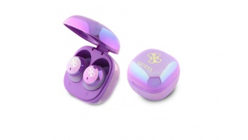 Guess Bluetooth headphones GUTWSJ144ESU TWS + docking station purple Iridescent 4G Printed Logo