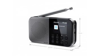 Sharp DR-P520(GY) OSAKA Pocket/Handheld Portable Digital Radio, Grey | Sharp