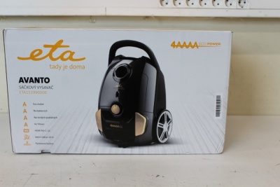 SALE OUT. ETA ETA151990000 Avanto Vacuum cleaner, Bagged, Dust bag 3 L, Working radius 10 m, Power 700 W, Black | ETA | Avanto Vacuum cleaner | ETA151990000 | Bagged | Power 700 W | Dust capacity 3 L | Black | DAMAGED PACKAGING