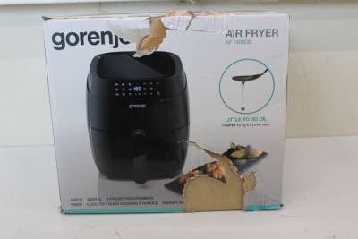 SALE OUT. | Gorenje | Air Fryer | AF1409DB | Power 1400 W | Capacity 3.5 L | Black | DAMAGED PACKAGING, SCRATCHES ON CORPUS