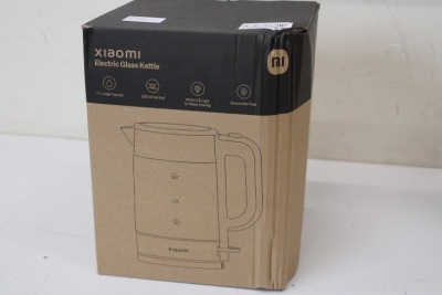 SALE OUT. Xiaomi Electric Glass Kettle EU | Xiaomi | Electric Glass Kettle EU | Electric | 2200 W | 1.7 L | Glass | 360° rotational base | Black/Stainless Steel | DAMAGED PACKAGING