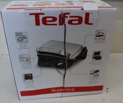 SALE OUT. TEFAL GC450B32 SuperGrill Standard, Stainless Steel/Black | TEFAL | SuperGrill Standard | GC450B32 | Contact | 2000 W | Stainless steel | DAMAGED  PACKAGING,DENT ON  THE  TOP