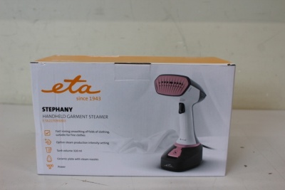 SALE OUT. ETA ETA227090000 Stephany Garment Steamer, Power 1400 W, Water tank 0.38 L, Black/White | ETA | Garment steamer | Stephany ETA227090000 | Handheld | Power 1400 W | White/Black | DAMAGED PACKAGING