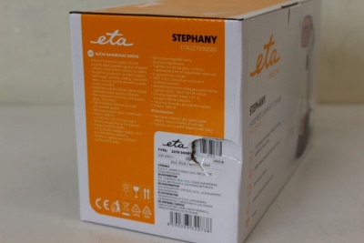SALE OUT. ETA ETA227090000 Stephany Garment Steamer, Power 1400 W, Water tank 0.38 L, Black/White | ETA | Garment steamer | Stephany ETA227090000 | Handheld | Power 1400 W | White/Black | DAMAGED PACKAGING