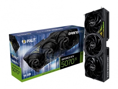 Graphics Card|PALIT|NVIDIA GeForce RTX 5070 Ti|16 GB|GDDR7|256 bit|PCIE 5.0 16x|GPU 2295 MHz|Triple slot Fansink|1xHDMI|3xDisplayPort|NE7507T019T2-GB2031Y