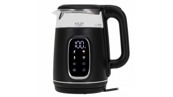 Adler Kettle with LED Display | AD 1305 | Electric | 2200 W | 1.7 L | Plastic | 360° rotational base | Black/Silver