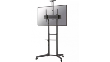 Neomounts FL50-550BL1 TV trolley - 37-70" - max 50 kg - manual h 128,5-145 cm - VESA 100x100-600x400 - incl. cam/hardware shelf - black