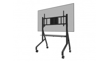 Neomounts MOVE Go XL FL50-575BL1 TV trolley - 65-110" - max 125 kg - manual h 129-139 cm - VESA 100x100-1100x600 - incl. hardware shelf - lo