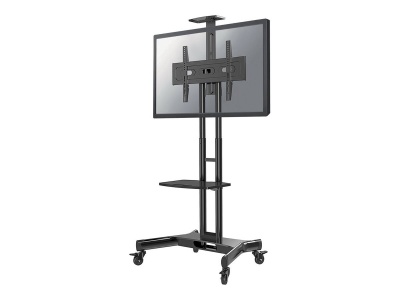 Neomounts NM-M1700BLACK TV trolley - 32-75" - max 50 kg - manual h 104,2-154,2 cm - VESA 200x200-600x400 - incl. cam/hardware shelf - black