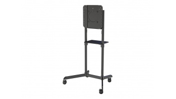 Neomounts NS-M1250BLACK TV trolley - 37-70" - max 70 kg - VESA 200x200-600x400 - 90° rotatable - incl. hardware shelf - black