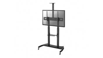 Neomounts PLASMA-M1950E TV trolley - 60-100" - max 100 kg - manual h 134-166 cm - VESA 200x200-1000x600 - incl. cam/hardware shelf - black