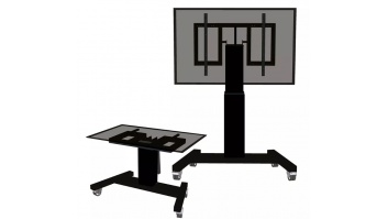 Neomounts PLASMA-M2500TBLACK TV trolley - 42-100" - max 150 kg - motorised h 91-141 cm - VESA 400x200-800x600 - table tilt function - black