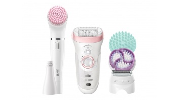 Braun | Silk-épil Beauty Set 9 9/985 BS | Epilator | Operating time (max) 50 min | Bulb lifetime (flashes) Not applicable | Number of power levels 2 | Wet & Dry | White/Rose