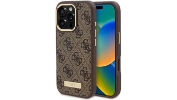 GUESS | GUHMP16LU4GPRW | Case | iPhone 16 Pro | Apple | Thermoplastic/Polyurethane | Brown