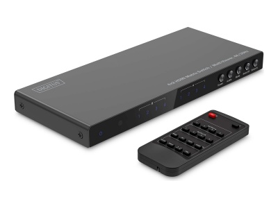 Digitus 4x2 HDMI Matrix Switch/Multi-Viewer, 4K/30Hz | DS-55345 | Black