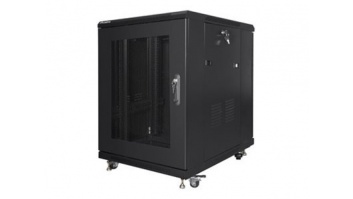 Lanberg Rack cabinet 19" free-standing 15U/600x800 (flat pack) with mesh door, black | Lanberg