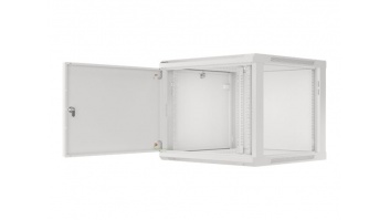 Lanberg Rack cabinet 19" wall-mount 9U/600x600 (flat pack) for self-assembly with metal door, grey | Lanberg