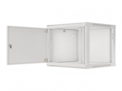 Lanberg Rack cabinet 19" wall-mount 9U/600x600 (flat pack) for self-assembly with metal door, grey | Lanberg