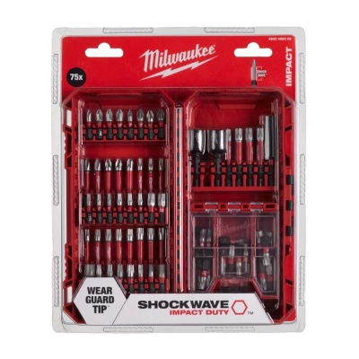 75 dalių smūginių antgalių rinkinys MILWAUKEE Shockwave | Milwaukee