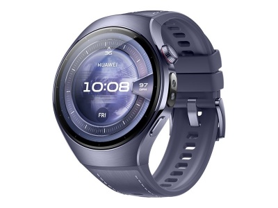 Huawei Watch 5 (46mm), Fluorelastomer Purple blue strap, Titanium body, Rates-L39L
