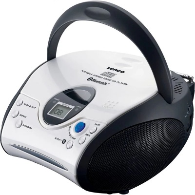 Lenco CD magnetola ar Bluetooth, melna ar baltu
