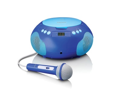 Lenco CD magnetola ar bluetooth un mikrofonu, zila