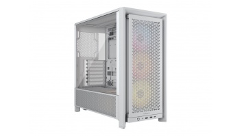 Corsair PC Case | Frame 4000D RS ARGB Modular | White | Mid-Tower | Power supply included No