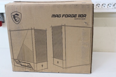 SALE OUT. MSI MAG FORGE 110R PC Case, Mid-Tower, USB 3.2, Black | MSI | DAMAGED PACKAGING, BROKEN LEG